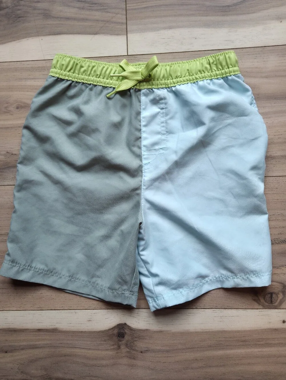 🦦5/$10🦦 Wonder Nation Toddler Boys Swim Trunks Light Blue Green 4T Board Short